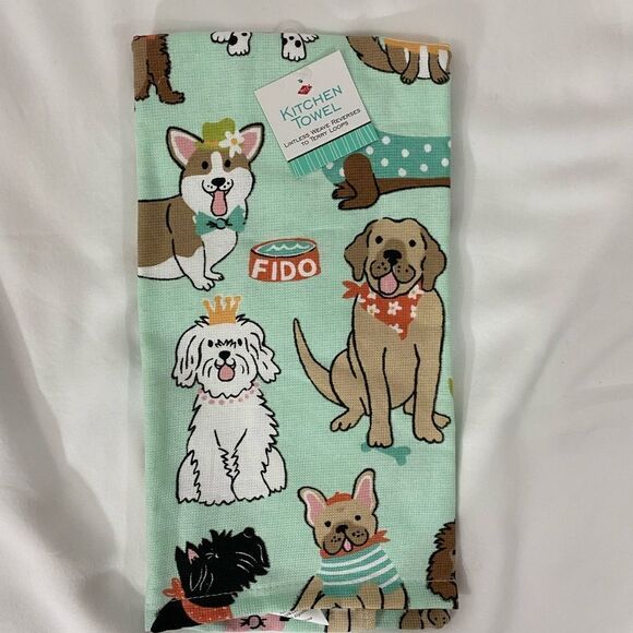 NWT Set of Two Dog /Corgi Kitchen Towels and Corgi Notepad - Picture 2 of 6